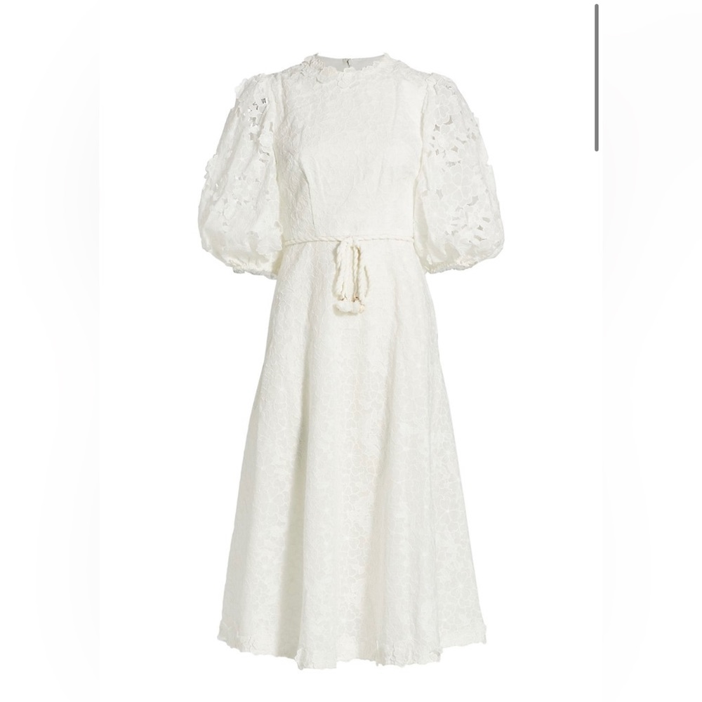 Zimmermann Lola Embroidered Midi Dress NWT